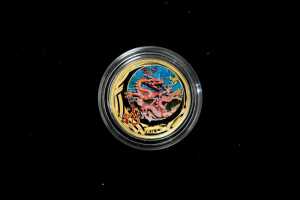 Two mini gold proof coins, 0.5g - 2