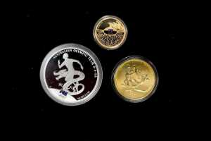 Australian Olympic Team 2008 three-piece coin collection