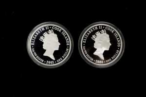 The 1909-1910 Australian Florin Centenary Collection $1 set of two silver proof coins totalling 2oz 99.9% pure silver - 3