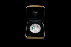 150 Years Australian Football 2008 $1 silver proof coin, 31.14g 99.9% pure silver - 3