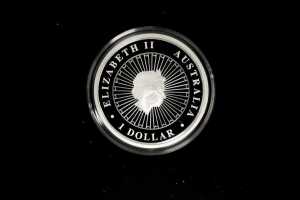 Australian Opal Series The Ghost Bat 2015 $1 silver proof coin, 31.14g 99.9% pure silver - 2