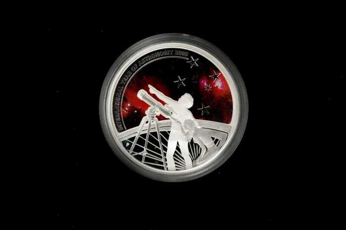 International Year of Astronomy 2009 $1 silver proof coin, 31.14g 99.9% pure silver
