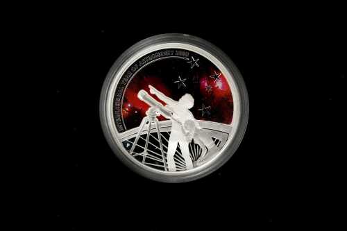 International Year of Astronomy 2009 $1 silver proof coin, 31.14g 99.9% pure silver