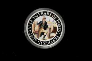 200 Years of Postal Service in Australia 2009 $1 silver proof coin, 31.14g 99.9% pure silver