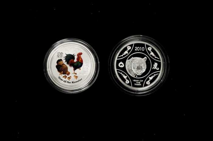 Two Australian Lunar Series silver proof coins