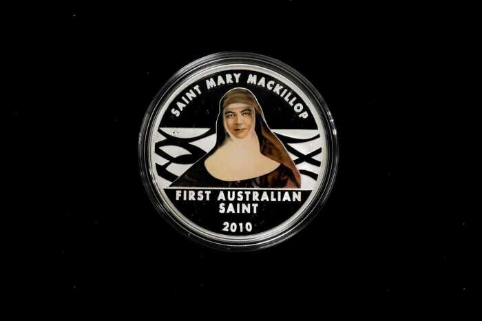 Saint Mary Mackillop 2010 $1 silver proof coin, 31.14g 99.9% pure silver