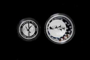 Two silver proof coins