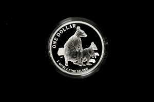 Kangaroo Series 2011 $1 silver proof coin, 1oz 99.9% pure silver