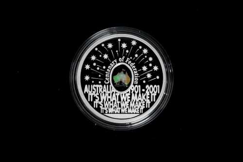 Centenary of Federation Finale Coin 2001 $5 silver proof coin, 36.31g 99.9% pure silver