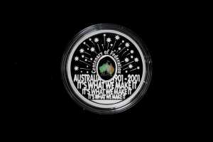 Centenary of Federation Finale Coin 2001 $5 silver proof coin, 36.31g 99.9% pure silver