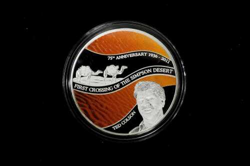 First Crossing of the Simpson Desert 75th Anniversary 2011 $2 silver proof coin, 1oz 99.9% pure silver