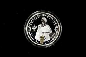 Diamond Jubilee H.M. Elizabeth II 2012 two silver proof coin set totalling $2, 2oz 99.9% pure silver - 2