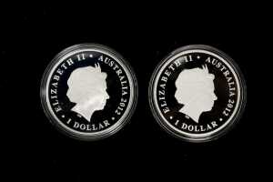 Diamond Jubilee H.M. Elizabeth II 2012 two silver proof coin set totalling $2, 2oz 99.9% pure silver - 4