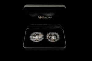 Diamond Jubilee H.M. Elizabeth II 2012 two silver proof coin set totalling $2, 2oz 99.9% pure silver - 5
