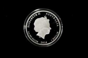 The ANZAC Spirit 100th Anniversary 2014 $1 silver proof coin, 1oz 99.9% pure silver - 2