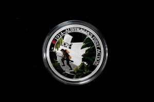 The ANZAC Spirit 100th Anniversary 2014 silver proof three-coin set, totalling $1.50, 1.5oz 99.9% pure silver - 3