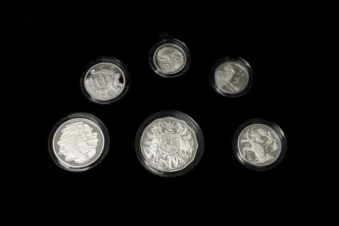 2017 Fine Silver Proof Year six-coin set totalling $3.85 and 61.62g 99.9% pure silver
