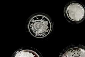 2017 Fine Silver Proof Year six-coin set totalling $3.85 and 61.62g 99.9% pure silver - 3