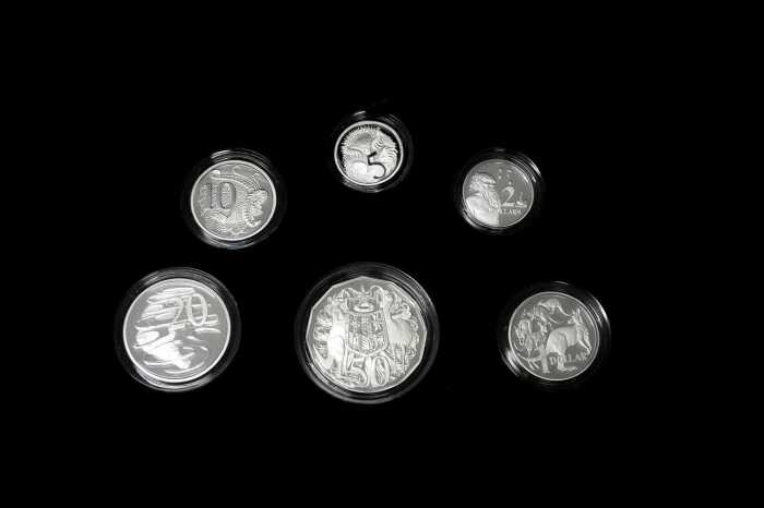 2021 Fine Silver Proof Year six-coin set totalling $3.85 and 61.62g 99.9% pure silver