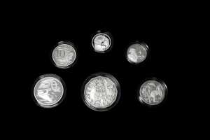 2021 Fine Silver Proof Year six-coin set totalling $3.85 and 61.62g 99.9% pure silver