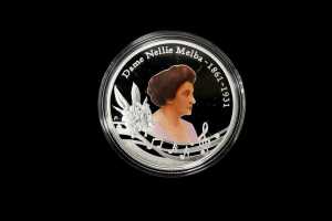Dame Nellie Melba 2011 $1 silver proof coin, 1oz 99.9% pure silver