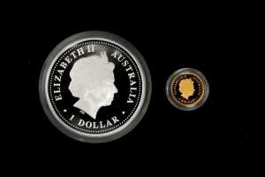 Two Sydney Harbour Bridge 2007 gold and silver proof coins - 2