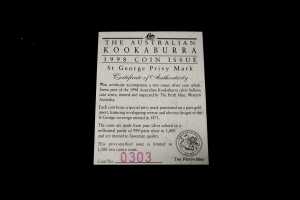 The Australian Kookaburra St George Privy Mark 1998 $2 silver proof coin, 2oz 99.9% pure silver - 4