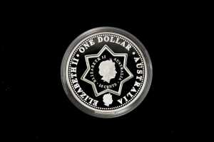 Centenary of Federation Holey Dollar & Dump 2001 silver proof coin, totalling $1.25 and 1oz 99.9% pure silver - 2