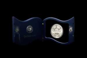 Centenary of Federation Holey Dollar & Dump 2001 silver proof coin, totalling $1.25 and 1oz 99.9% pure silver - 3