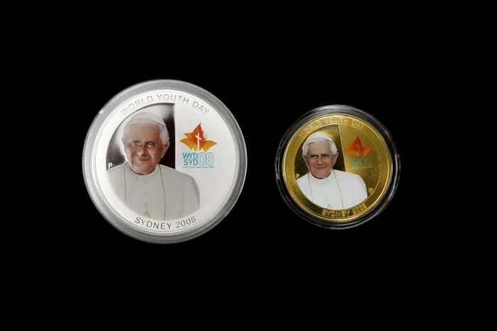 World Youth Day Sydney 2008 Two-Coin Proof Set totalling $2 and 1oz 99.9% pure silver