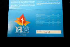 World Youth Day Sydney 2008 Two-Coin Proof Set totalling $2 and 1oz 99.9% pure silver - 6