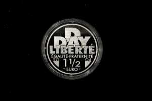 60th Anniversary of the D-Day 2004 1.5&euro; silver proof coin, 22.2g 90% pure silver - 2
