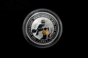 The Australian Kookaburra Shield Privy Mark 1998 silver proof coin, 2oz 99.9% pure silver