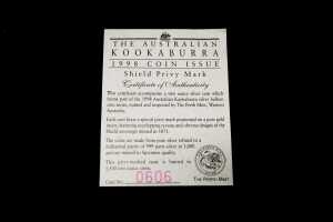 The Australian Kookaburra Shield Privy Mark 1998 silver proof coin, 2oz 99.9% pure silver - 4