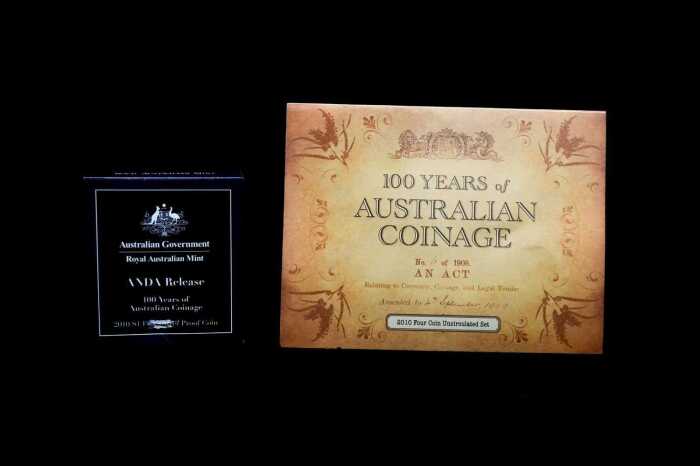 ANDA Release 100 Years of Australian Coinage 2010 Coin Collection