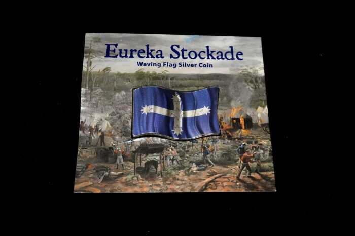 Eureka Stockade waving flag 2019 $2 silver coin, 1oz