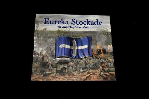 Eureka Stockade waving flag 2019 $2 silver coin, 1oz