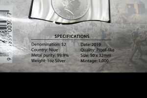 Eureka Stockade waving flag 2019 $2 silver coin, 1oz - 4