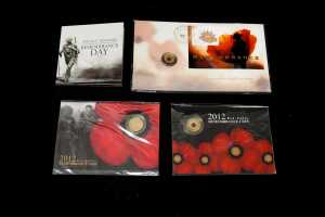 Four 2012 $2 Poppy coins