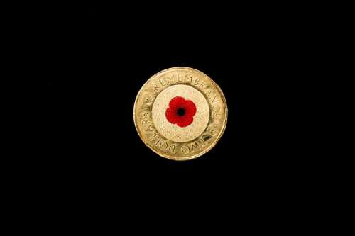 2012 $2 Red Poppy coin on RSL card