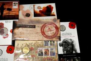 Group of remembrance themed collectable coins and PNCs - 2
