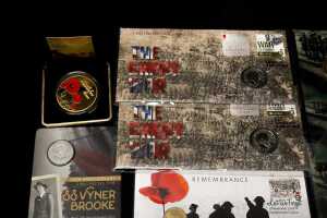 Group of Remembrance themed collectable coins and PNCs - 2
