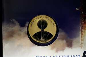 Four moon landing commemorative PNCs 2019 - 2