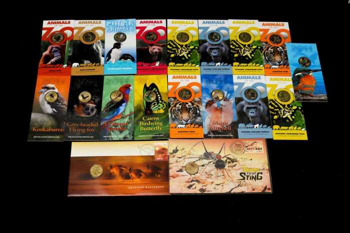 Group of assorted Animals of the Zoo themed collectable coins and PNCs