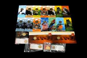Group of assorted animal themed collectable coins and PNCs