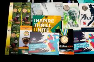 Group of assorted sporting themed collectable coins and PNCs - 3