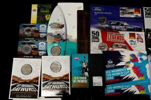 Group of assorted motor racing and sporting themed collectable coins and PNCs - 2