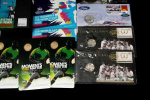 Group of assorted motor racing and sporting themed collectable coins and PNCs - 5
