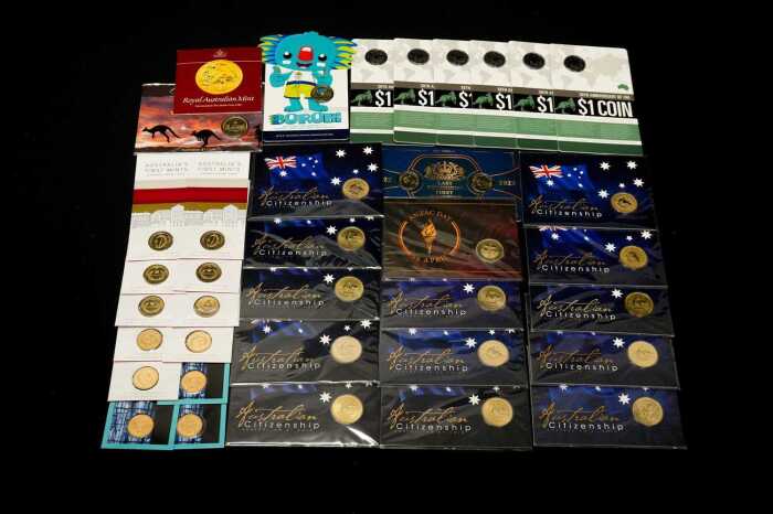 Group of collectable $1 coins