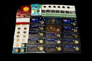 Group of collectable $1 coins